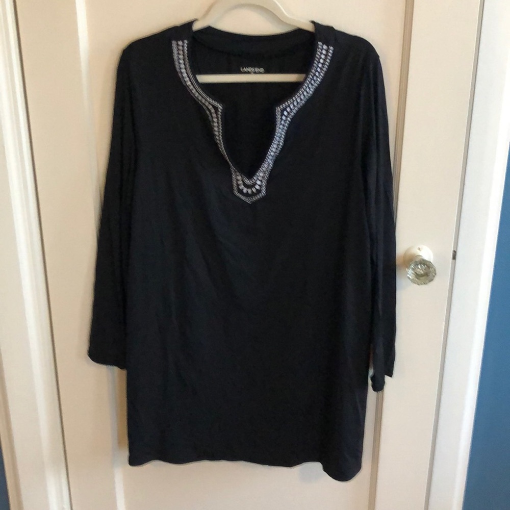 Black lands end 1X swim tunic